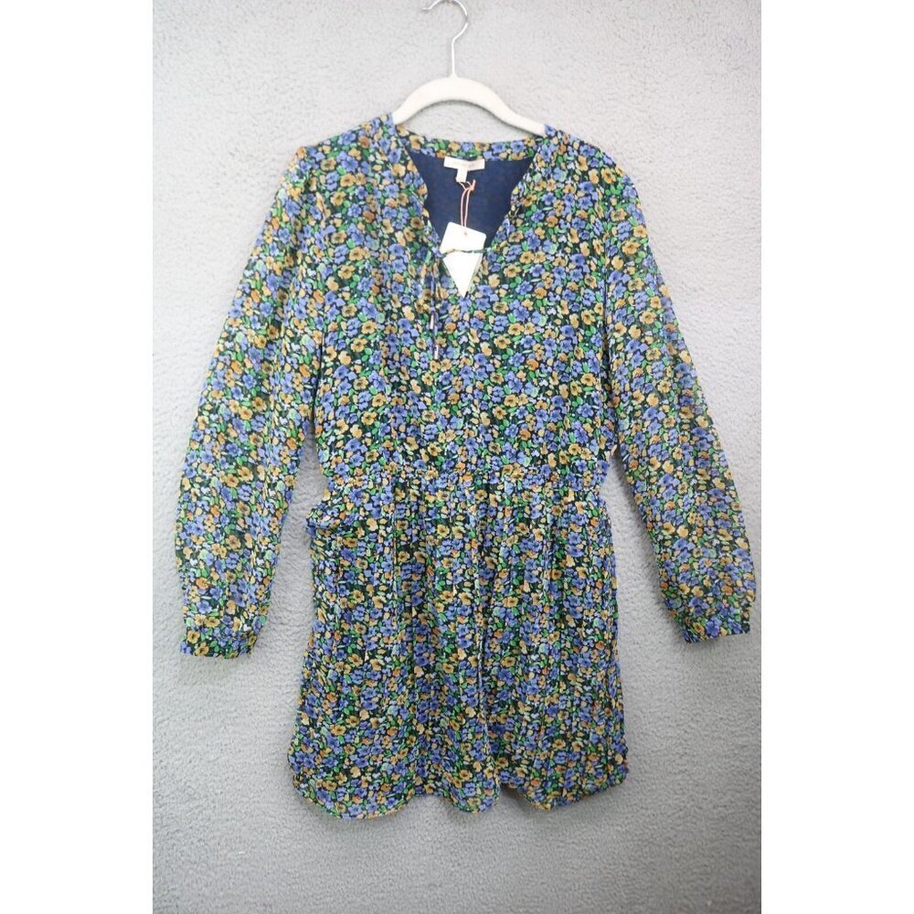 Skies Are Blue Sheer Floral Fit & Flare Dress-Small-Whimsigoth-New with Tags